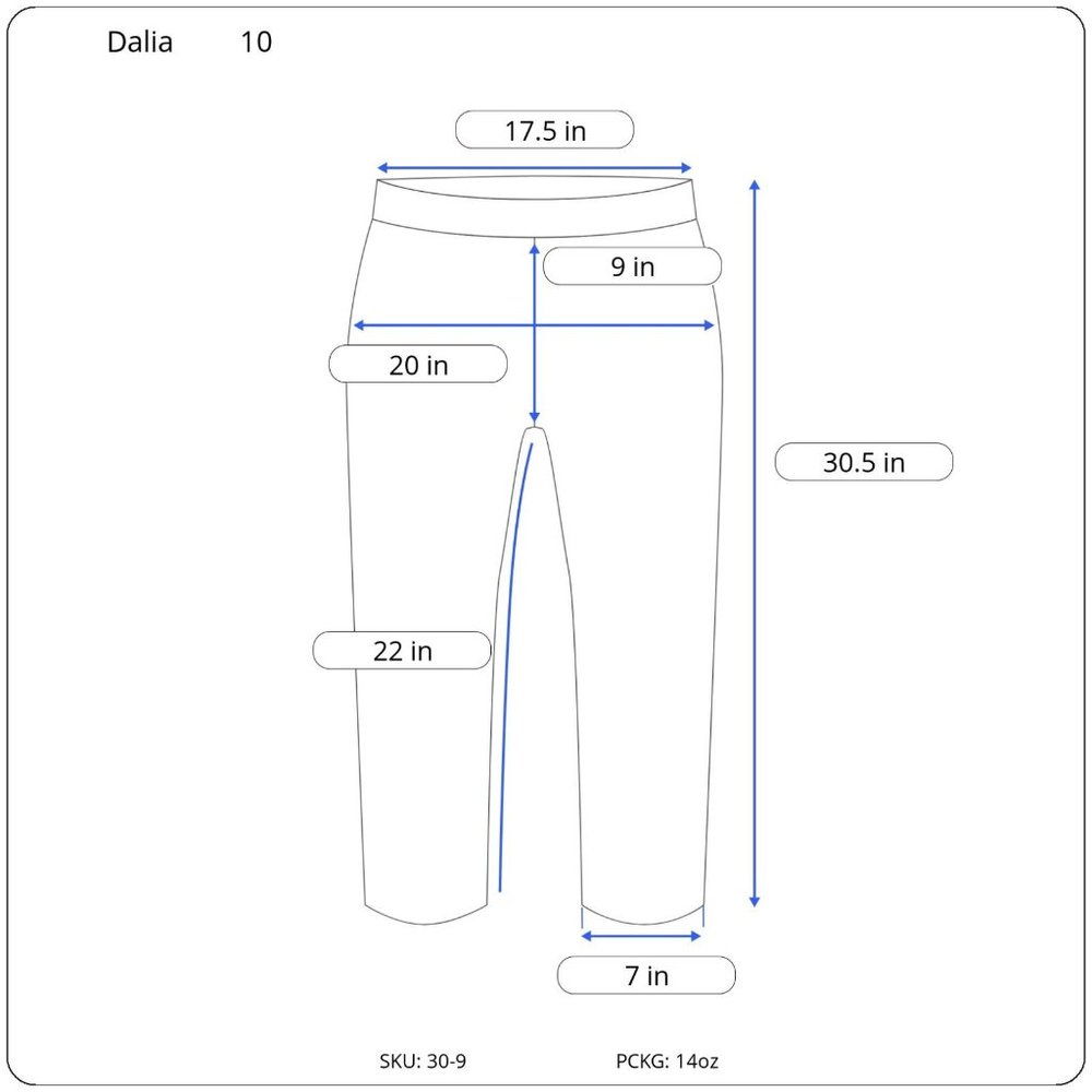 Dalia Capri Blue Pants With Square Pattern Size 10 - image 7